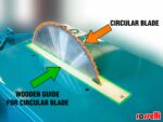 Wooden guide for the Rosselli Snc saw bench disc