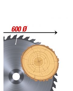 disco circolare Ø 600 capacità di taglio