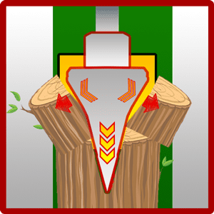 Coltello allargatore per aprire il tronco di legno