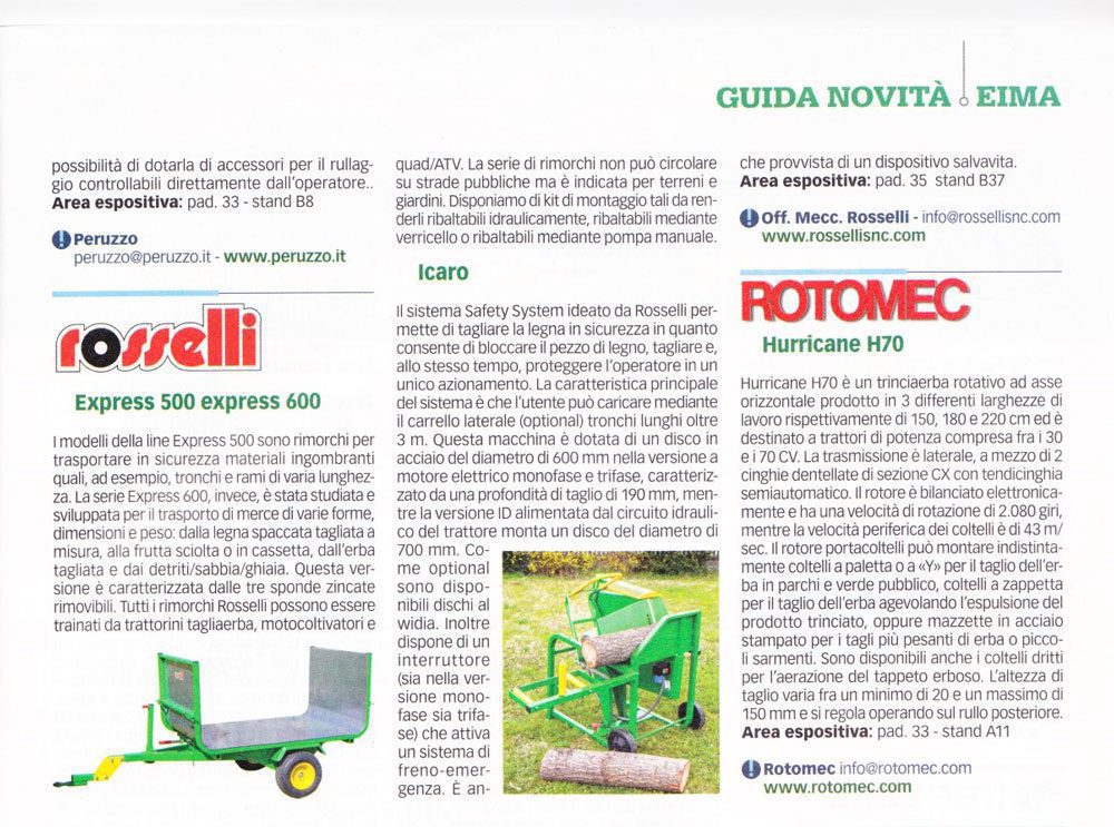 Rosselli we will exhibit at Eima