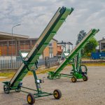 Conveyor belts for firewood and agricultural material