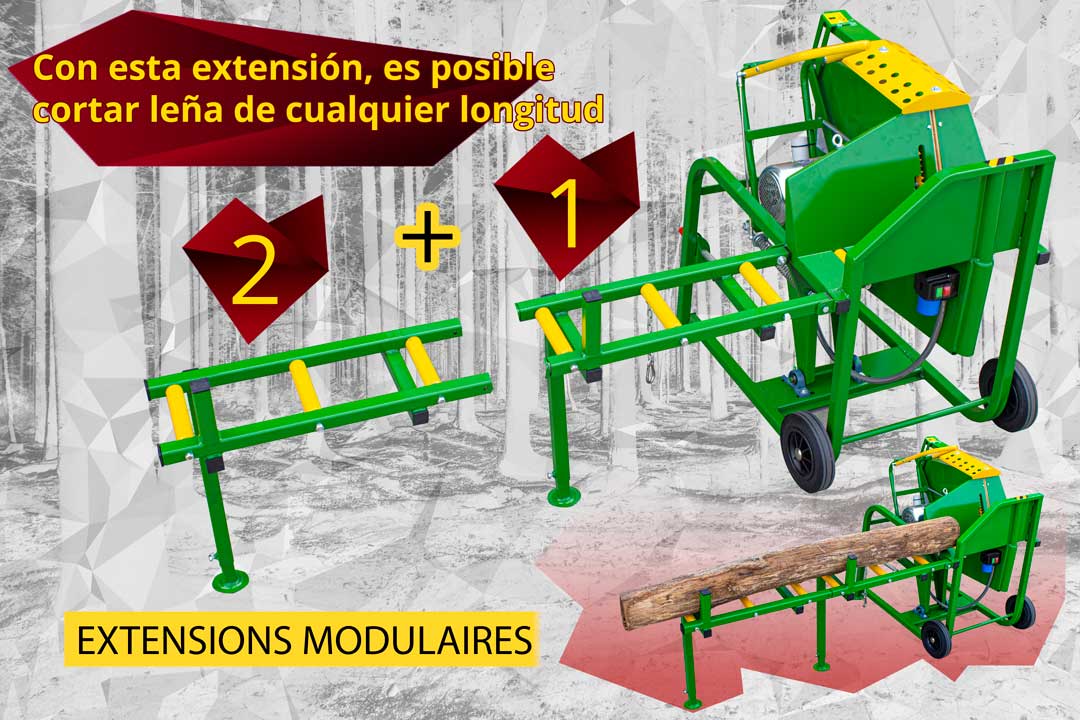 Prolunga-tronchiESP Sierra ingletadora para cortar madera de gran tamaño