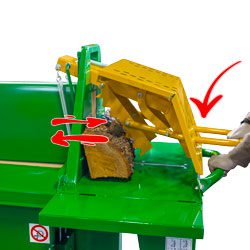 Sistema di sicurezza con carrello per sega