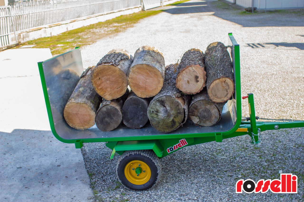 Remorque pour bois avec basculement manuel Express 500 - Rosselli Snc